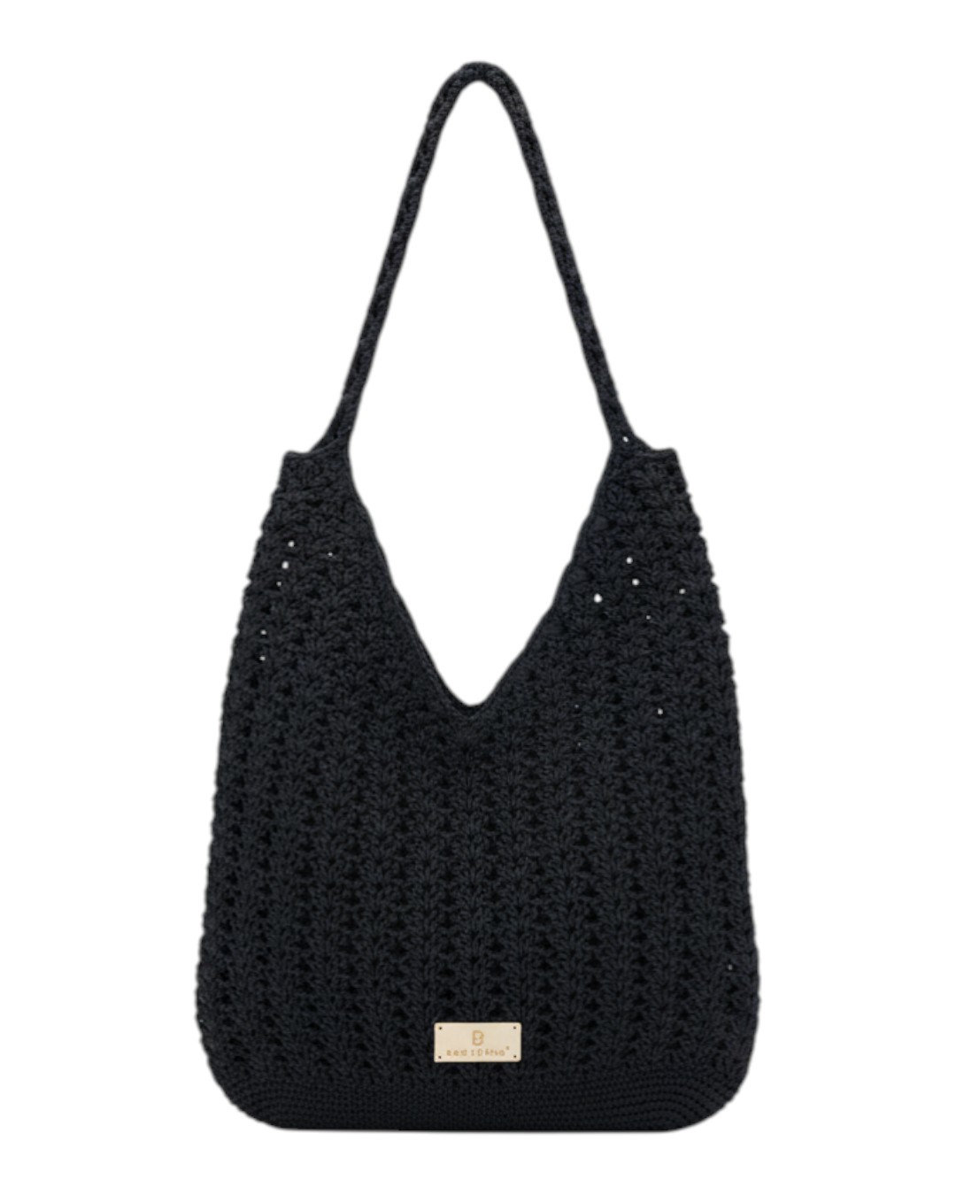 Ψάθινη τσάντα ώμου XY-2658 – Μαύρο