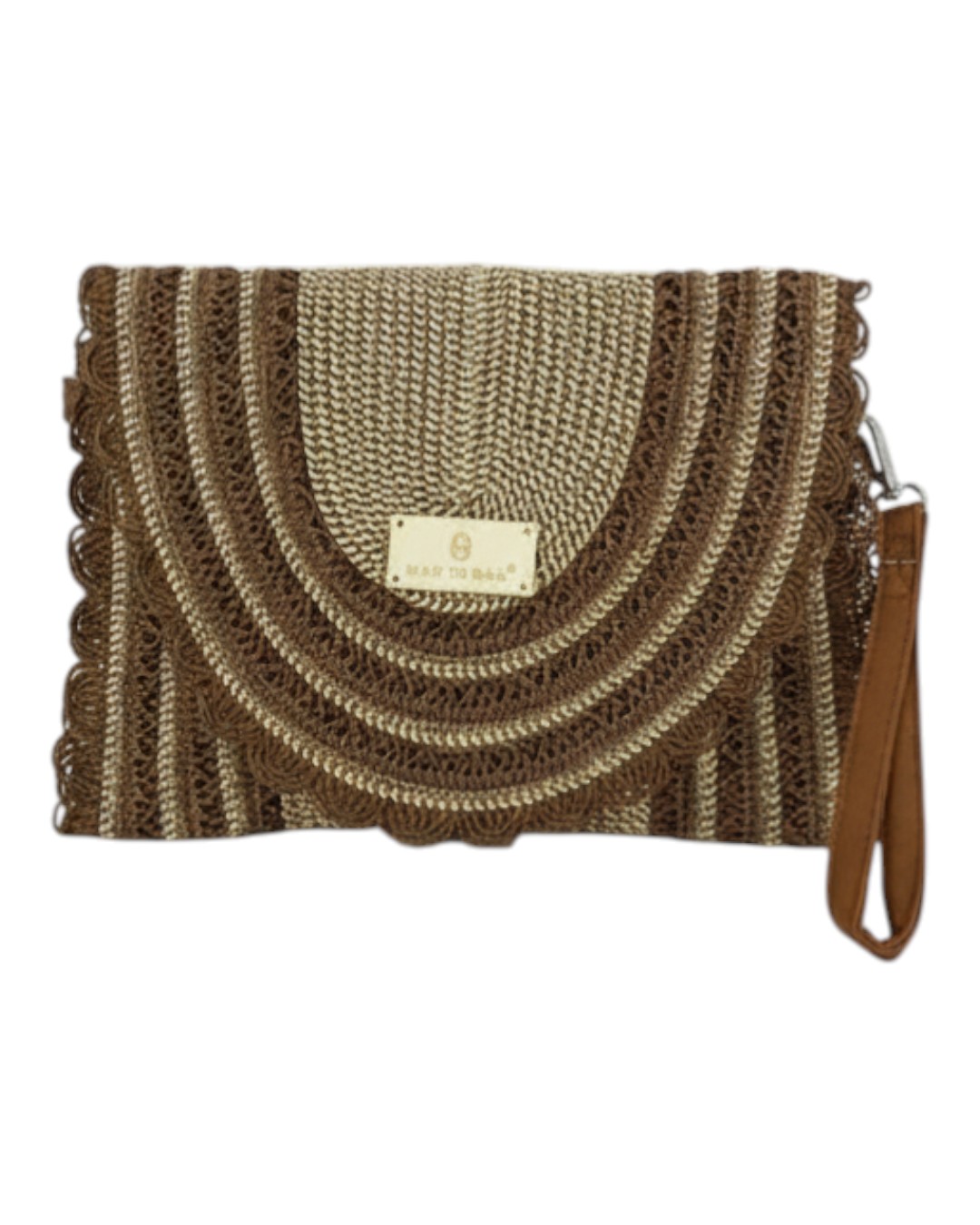 Ψάθινη τσάντα χειρός XY-2626 – Καφέ