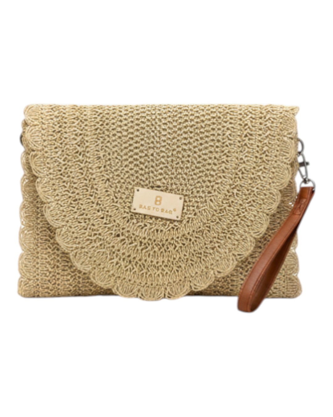 Ψάθινη τσάντα χειρός XY-2626 – Μπέζ