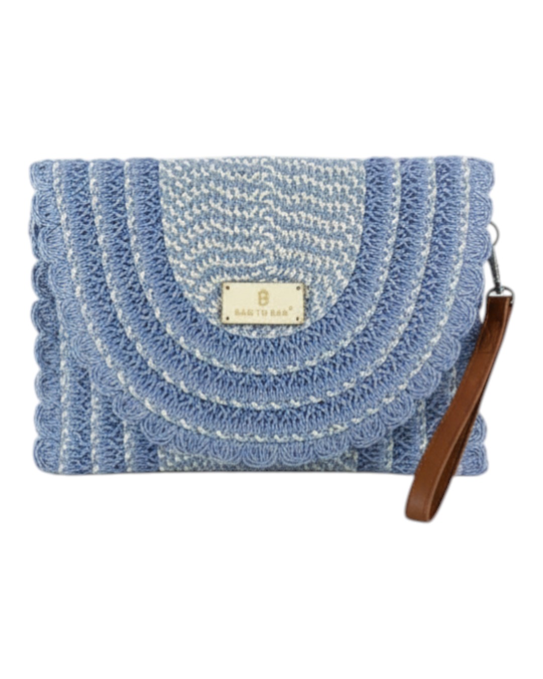 Ψάθινη τσάντα χειρός XY-2626 – Γαλάζιο