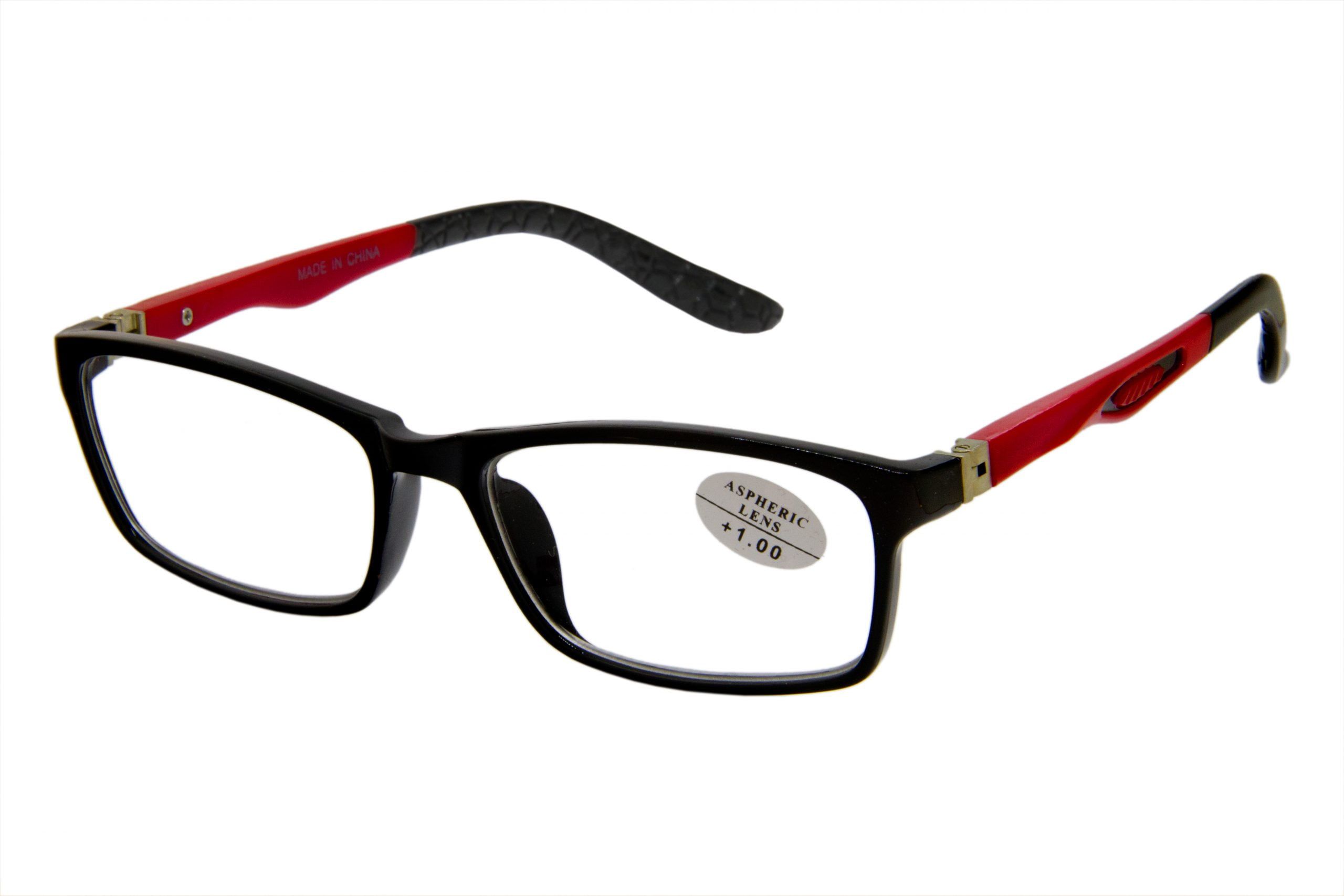 Γυαλιά πρεσβυωπίας Άθραυστα Με ευέλικτες ελαστικές αρθρώσεις που ανοίγουν τους βραχίονες μέχρι 180 μοίρες 820 μαύρο/κόκκινο