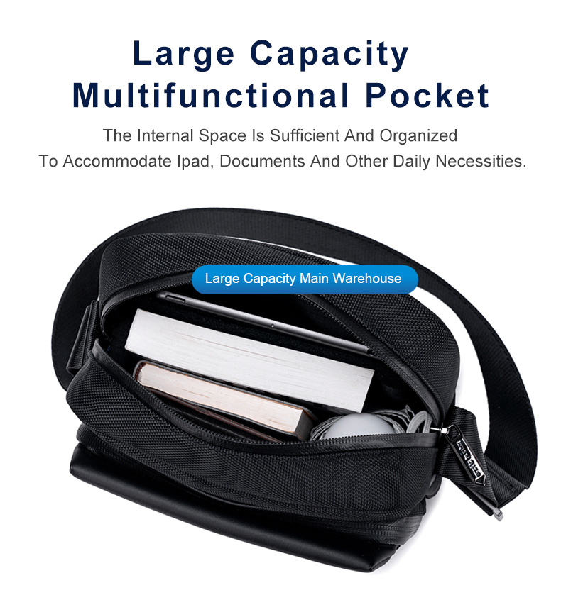 ARCTIC HUNTER τσάντα ώμου K00679, 3.4L, μαύρη