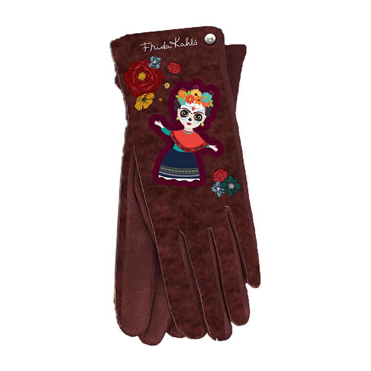 Γυναικεία Γάντια Frida Kahlo “DOLL” One Size Μπορντό- K0301 Γυναικεία Γάντια Frida Kahlo “DOLL” One Size Μπορντό- K0301