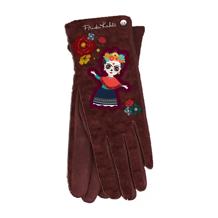 Γυναικεία Γάντια Frida Kahlo “DOLL” One Size Μπορντό- K0301 Γυναικεία Γάντια Frida Kahlo “DOLL” One Size Μπορντό- K0301