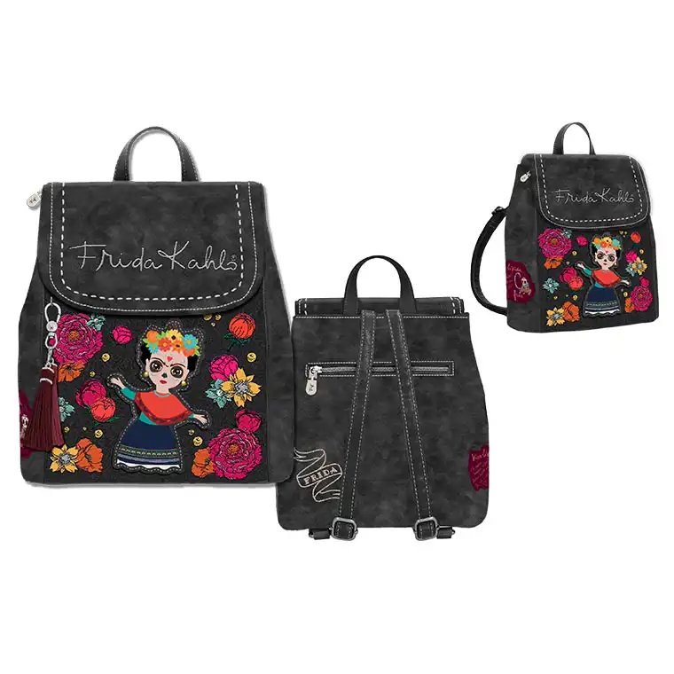 Γυναικείο Σακίδιο Πλάτης Frida Kahlo “DOLL” Μαύρο- K4803 Γυναικείο Σακίδιο Πλάτης Frida Kahlo “DOLL” Μαύρο- K4803