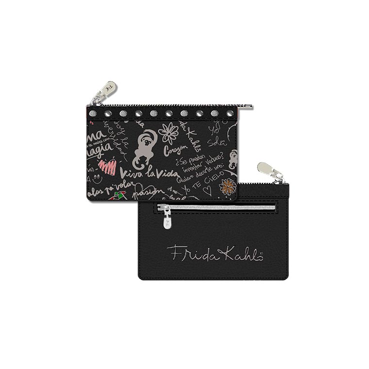 Γυναικείο Πορτοφόλι Frida Kahlo “GRAFITTI” Μαύρο-K4817