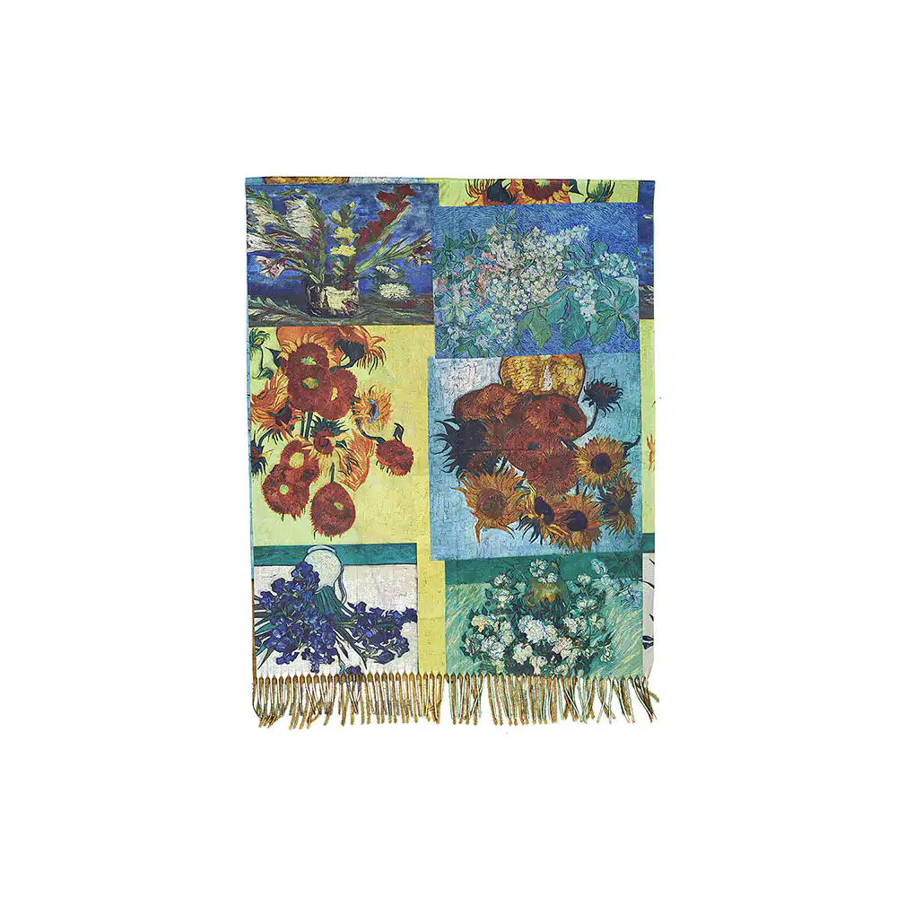 Γυναικεία Πασμίνα με λουλουδια-Frida kahlo