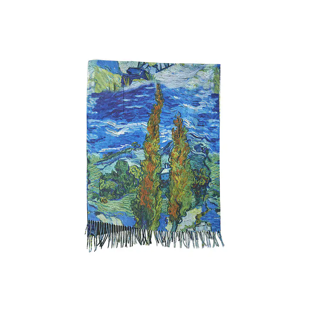 Γυναικεία Πασμίνα με λουλουδια-Frida kahlo