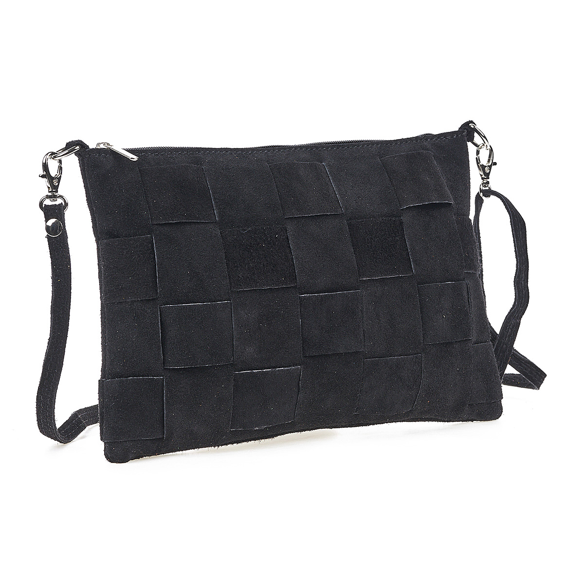 Sequoia Δερμάτινο σουέτ χιαστί τσαντάκι seq-16-1000 Μαύρο