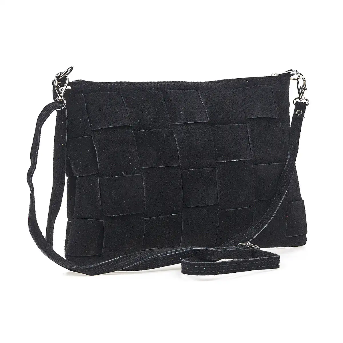 Sequoia Δερμάτινο σουέτ χιαστί τσαντάκι seq-16-1000 Μαύρο