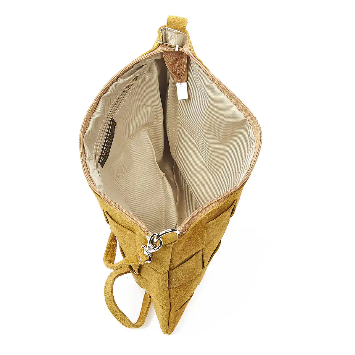 Sequoia Δερμάτινο σουέτ χιαστί τσαντάκι seq-16-1000 Kίτρινο