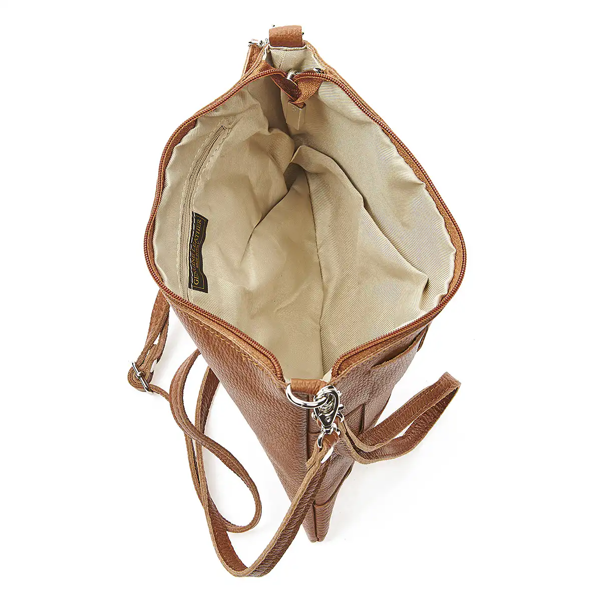 Sequoia Δερμάτινο σουέτ χιαστί τσαντάκι seq-16-1001 Κάμελ