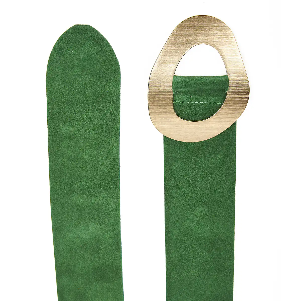 Sequoia Γυναικεία Δερμάτινη σουέτ ζώνη σε χρώμα πράσινο