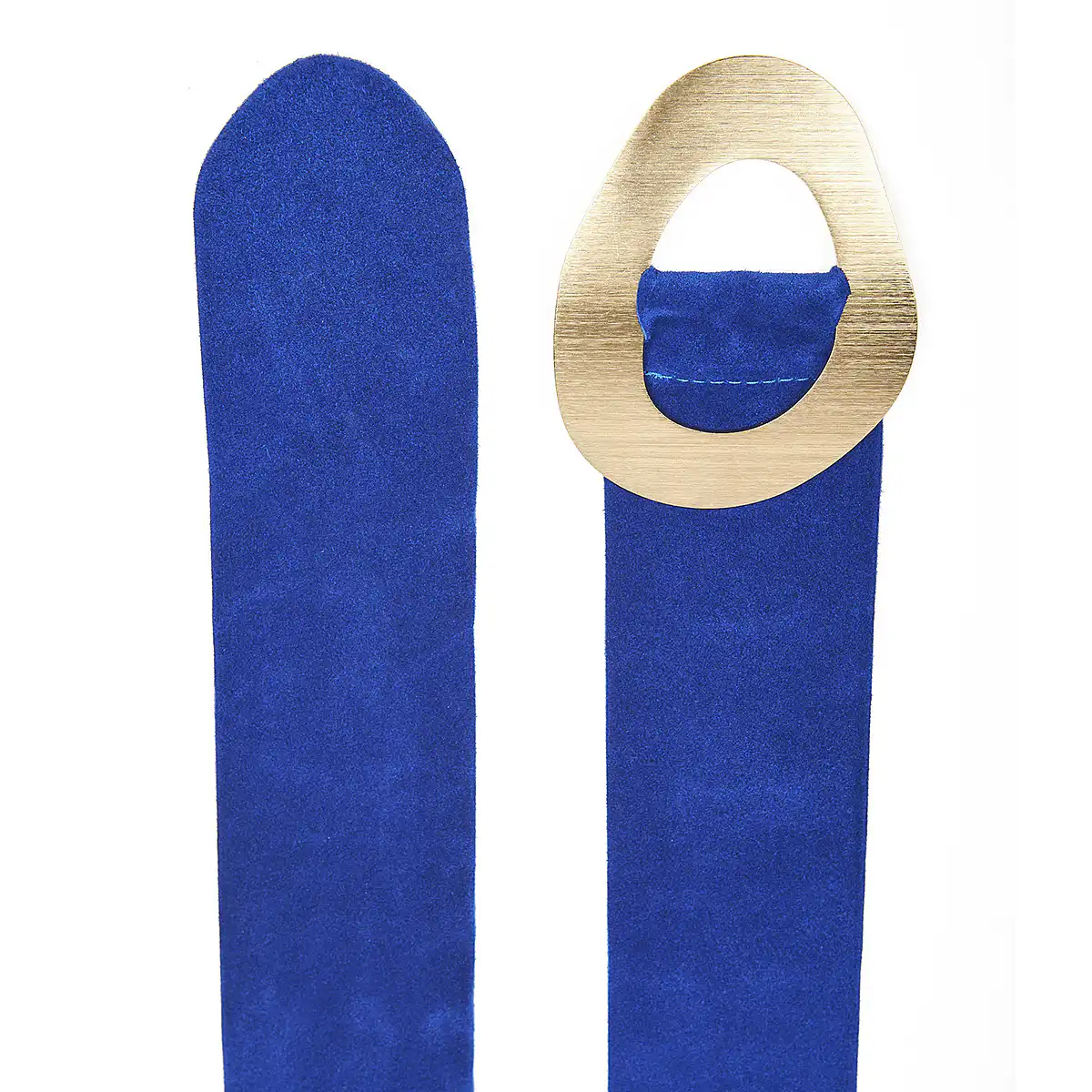 Sequoia Γυναικεία Δερμάτινη σουέτ ζώνη σε χρώμα μπλε