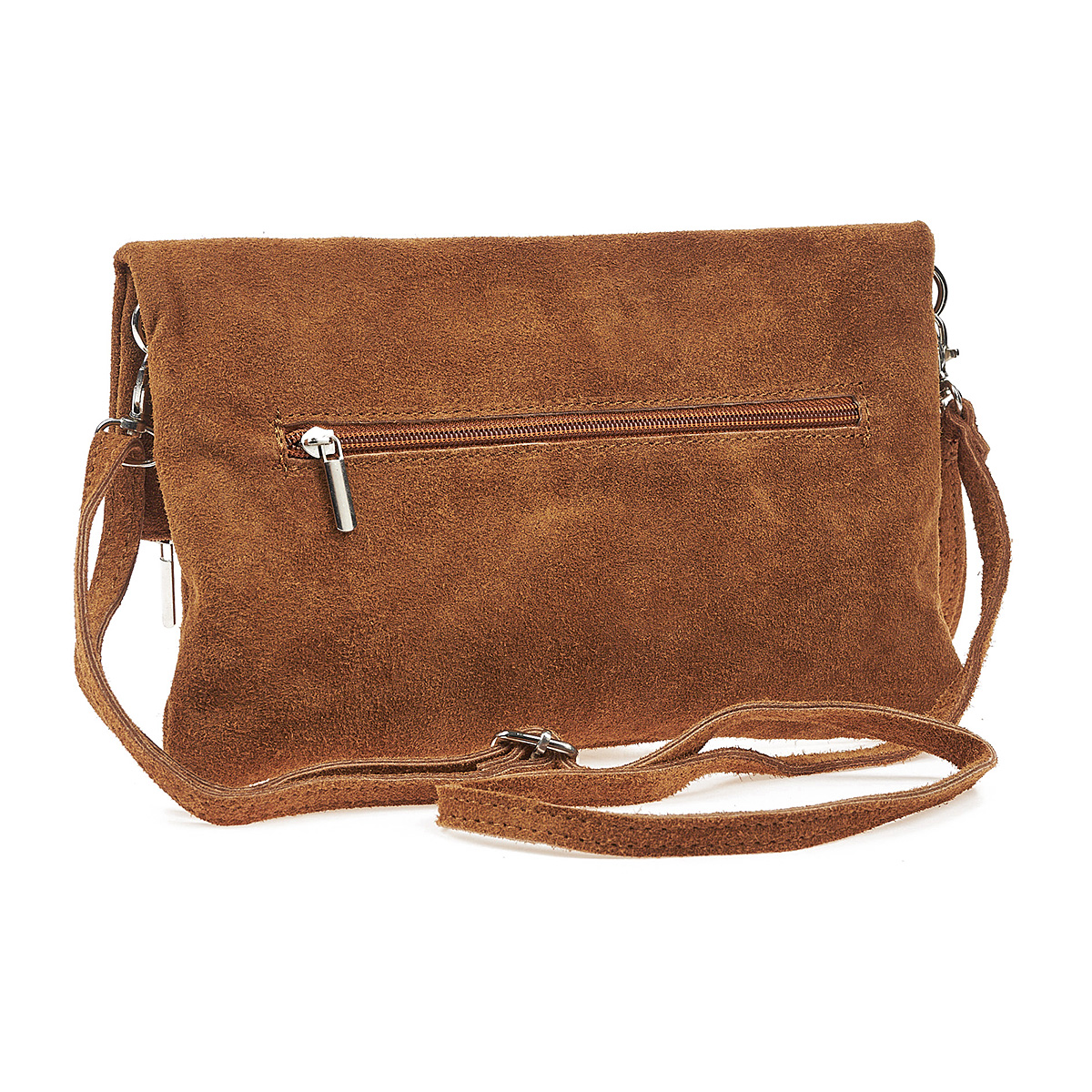 Sequoia Δερμάτινο σουέτ χιαστί τσαντάκι seq-16-1004 καφέ σκούρο