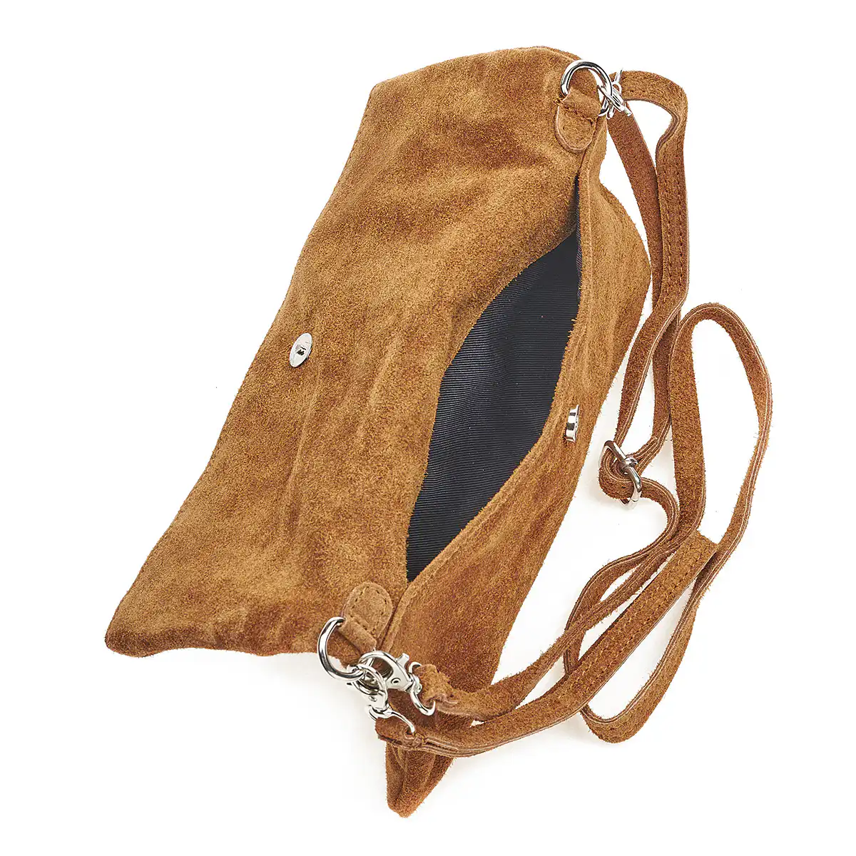 Sequoia Δερμάτινο σουέτ χιαστί τσαντάκι seq-16-1004 καφέ σκούρο