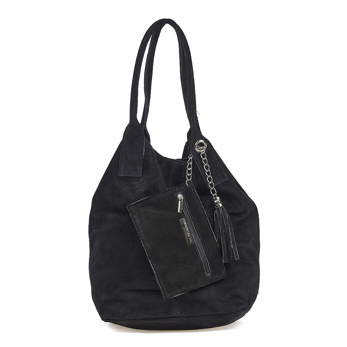 Sequoia Δερμάτινη Σουέτ Τσάντα Χειρός-Ώμου seq-16-1002 μαύρο Sequoia Δερμάτινη Σουέτ Τσάντα Χειρός-Ώμου seq-16-1002 μαύρο