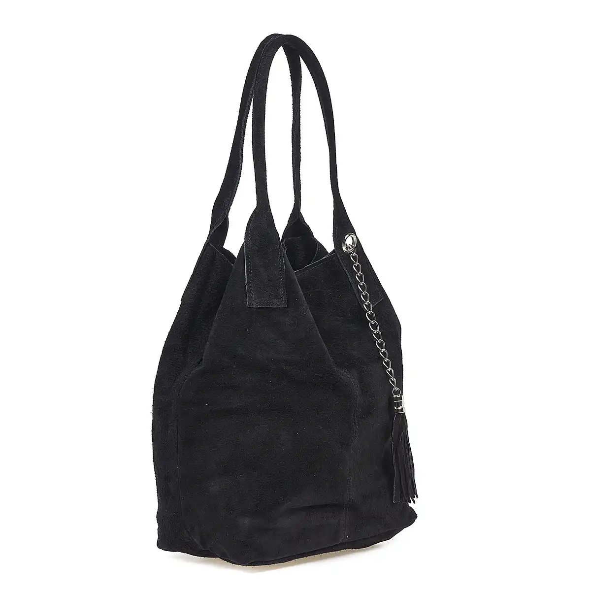 Sequoia Δερμάτινη Σουέτ Τσάντα Χειρός-Ώμου seq-16-1002 μαύρο