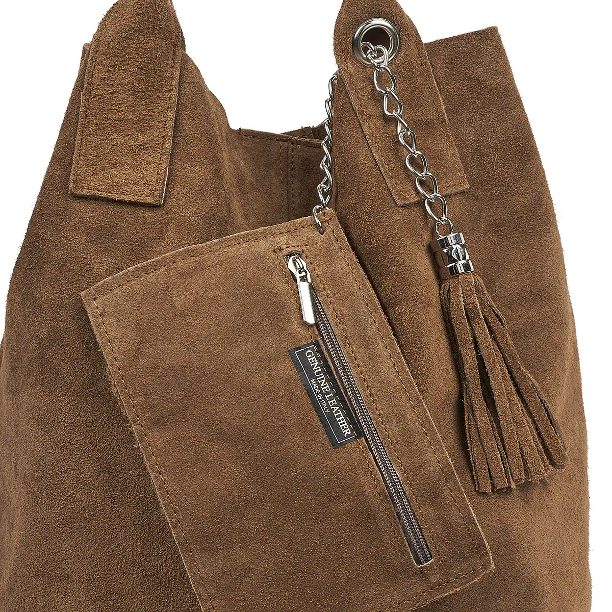 Sequoia Δερμάτινη Σουέτ Τσάντα Χειρός-Ώμου seq-16-1002 πούρου