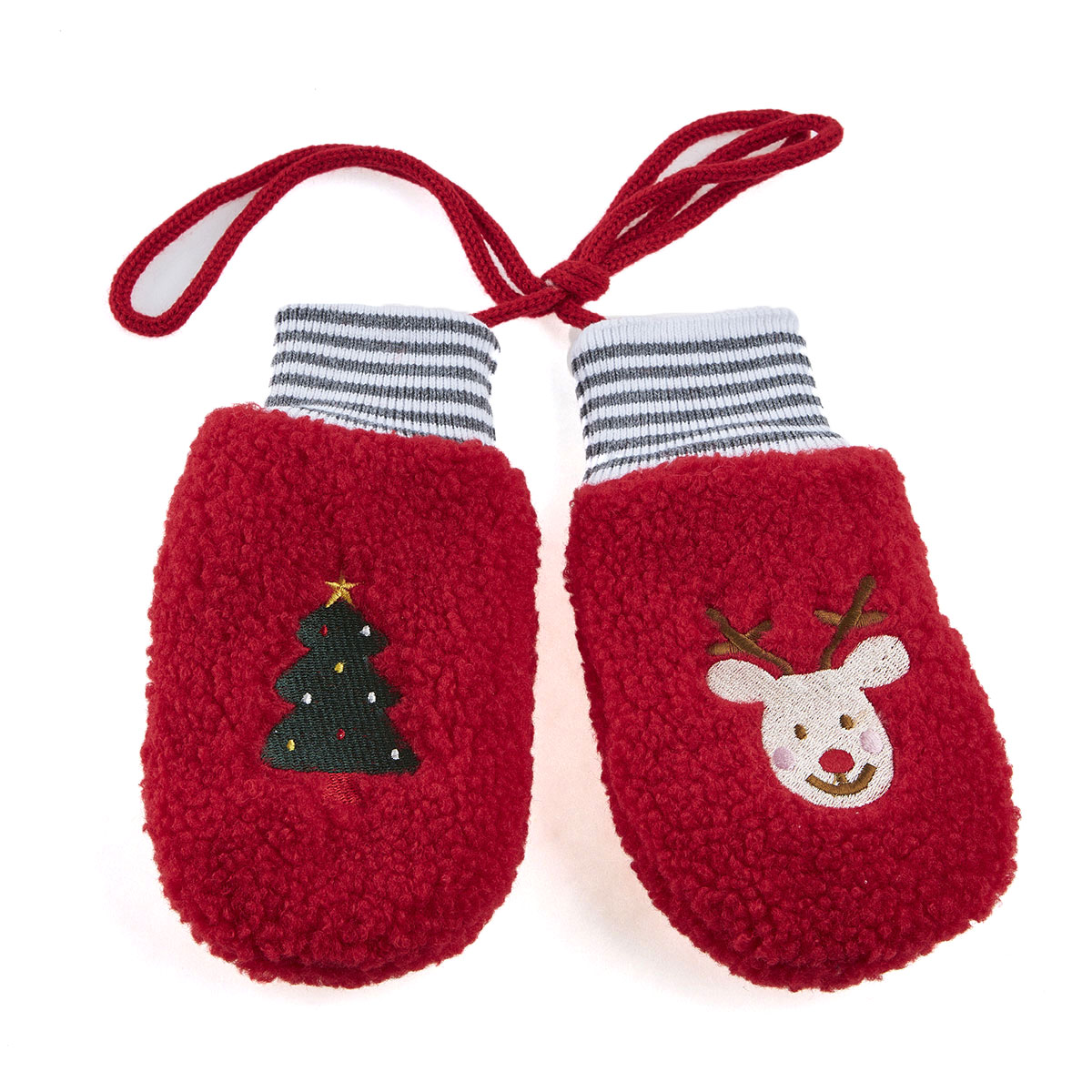 Χριστουγεννιάτικο παιδικό σετ σκουφί-κασκόλ-γάντια  LH-1 κόκκινο