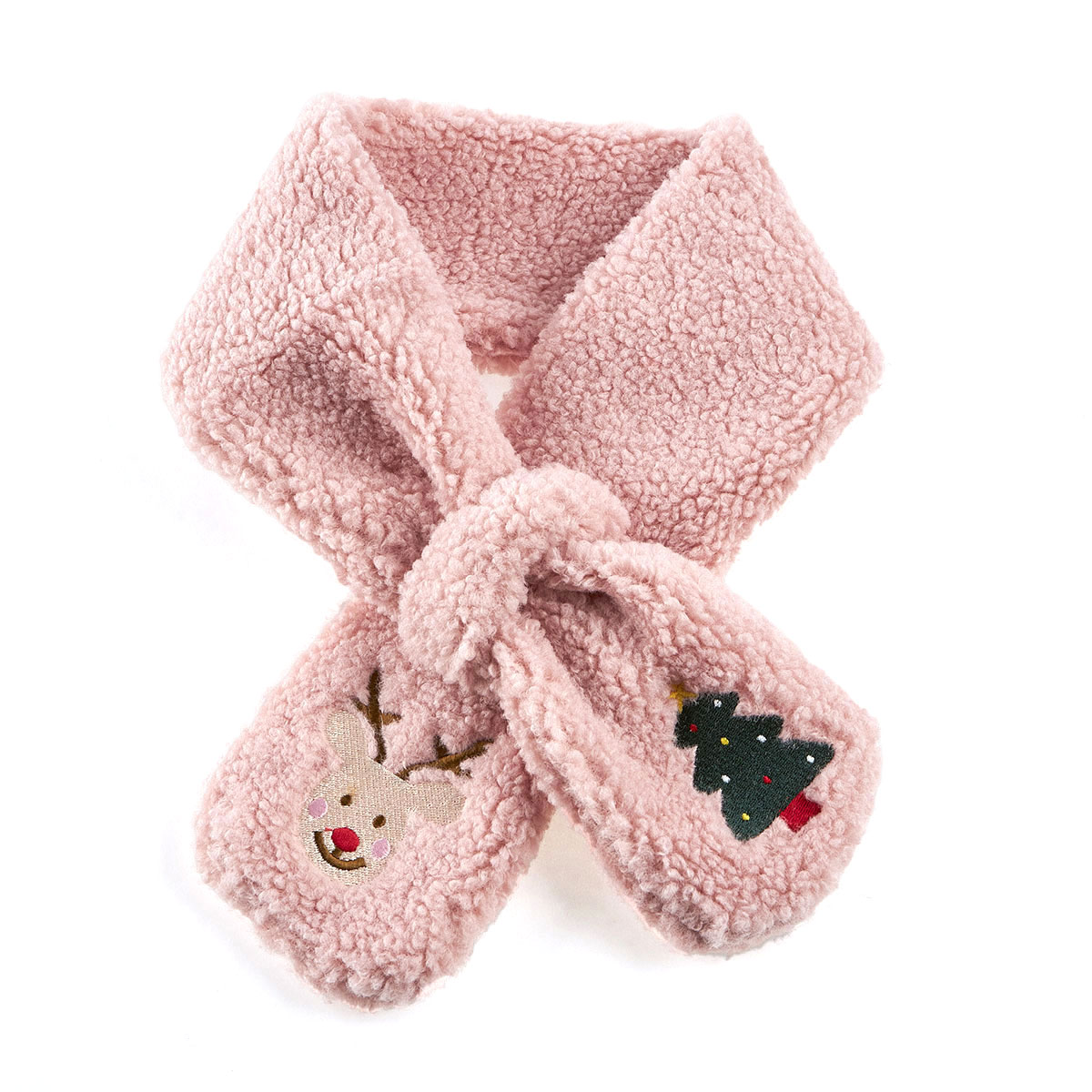 Χριστουγεννιάτικο παιδικό σετ σκουφί-κασκόλ-γάντια LH-1 ροζ