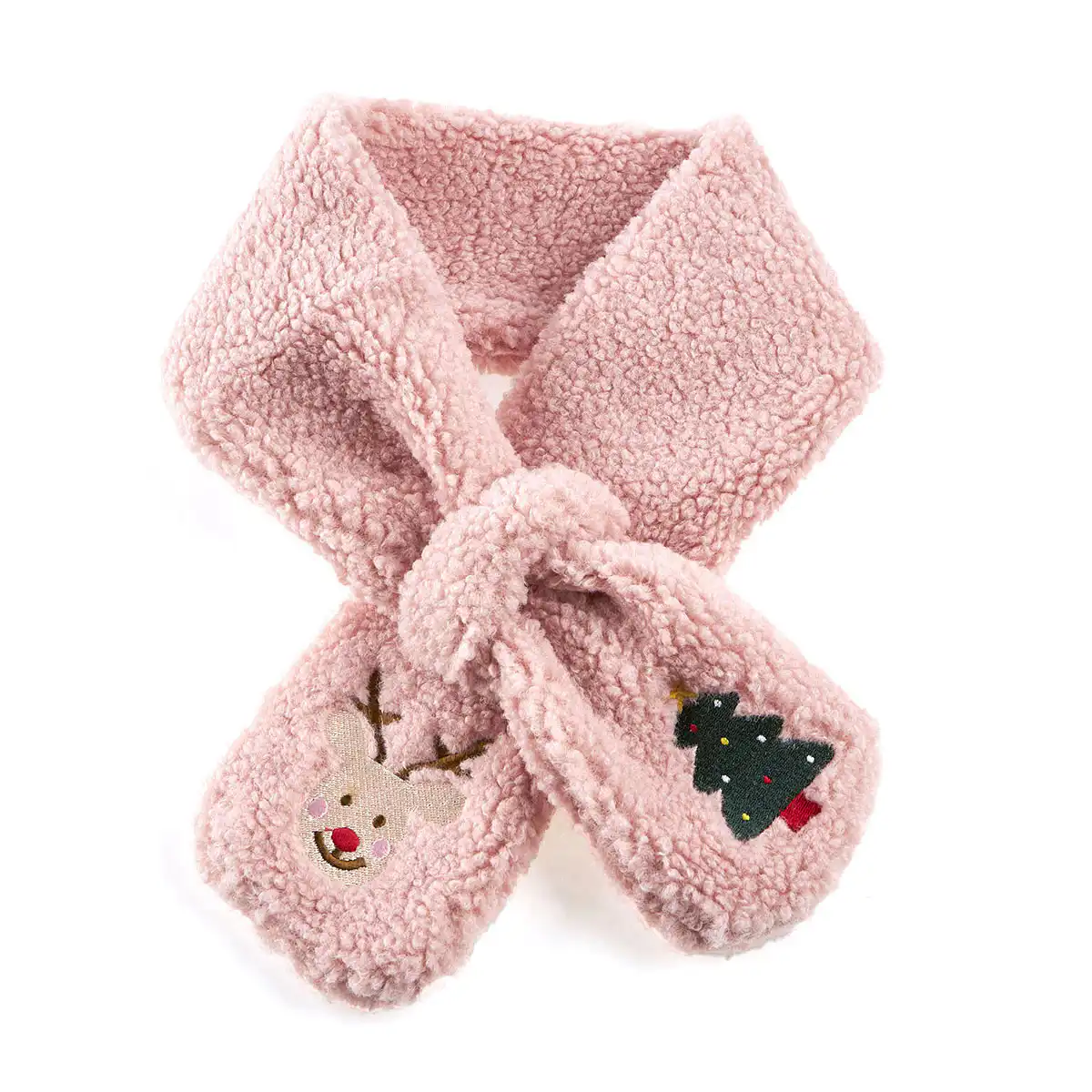 Χριστουγεννιάτικο παιδικό σετ σκουφί-κασκόλ-γάντια LH-1 ροζ