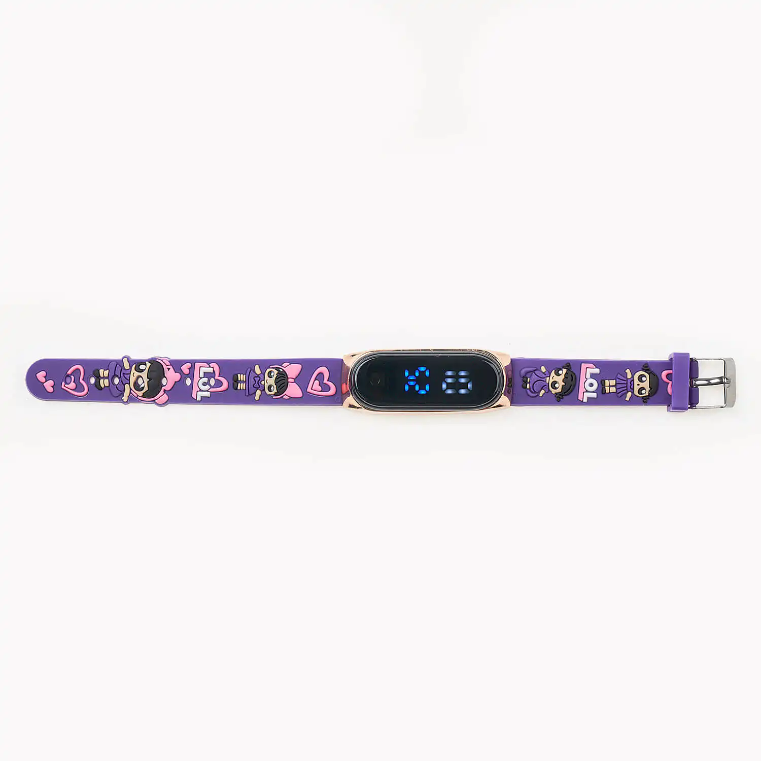 Sequoia Αδιάβροχο Ρολόι LED με Λουράκι Καουτσούκ και Σχέδιο AG-126 μωβ