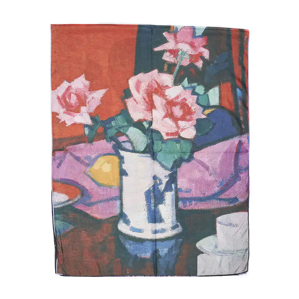 Sequoia Γυναίκειο τετράγωνο μαντήλι Frida Kalho με λουλούδια seq-06-01 70x70cm