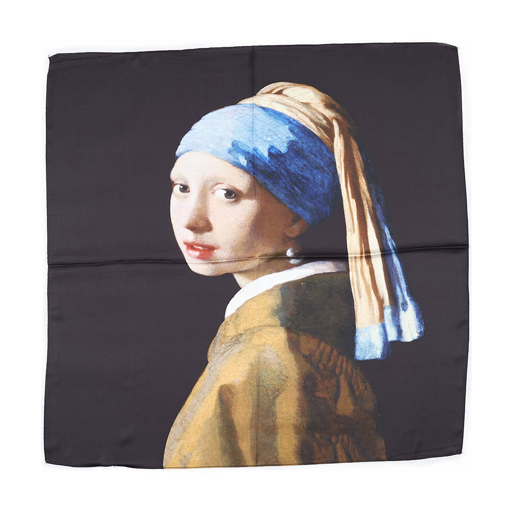 Sequoia Γυναίκειο τετράγωνο μαντήλι (Girl with a Pearl) seq-06-11 70x70cm