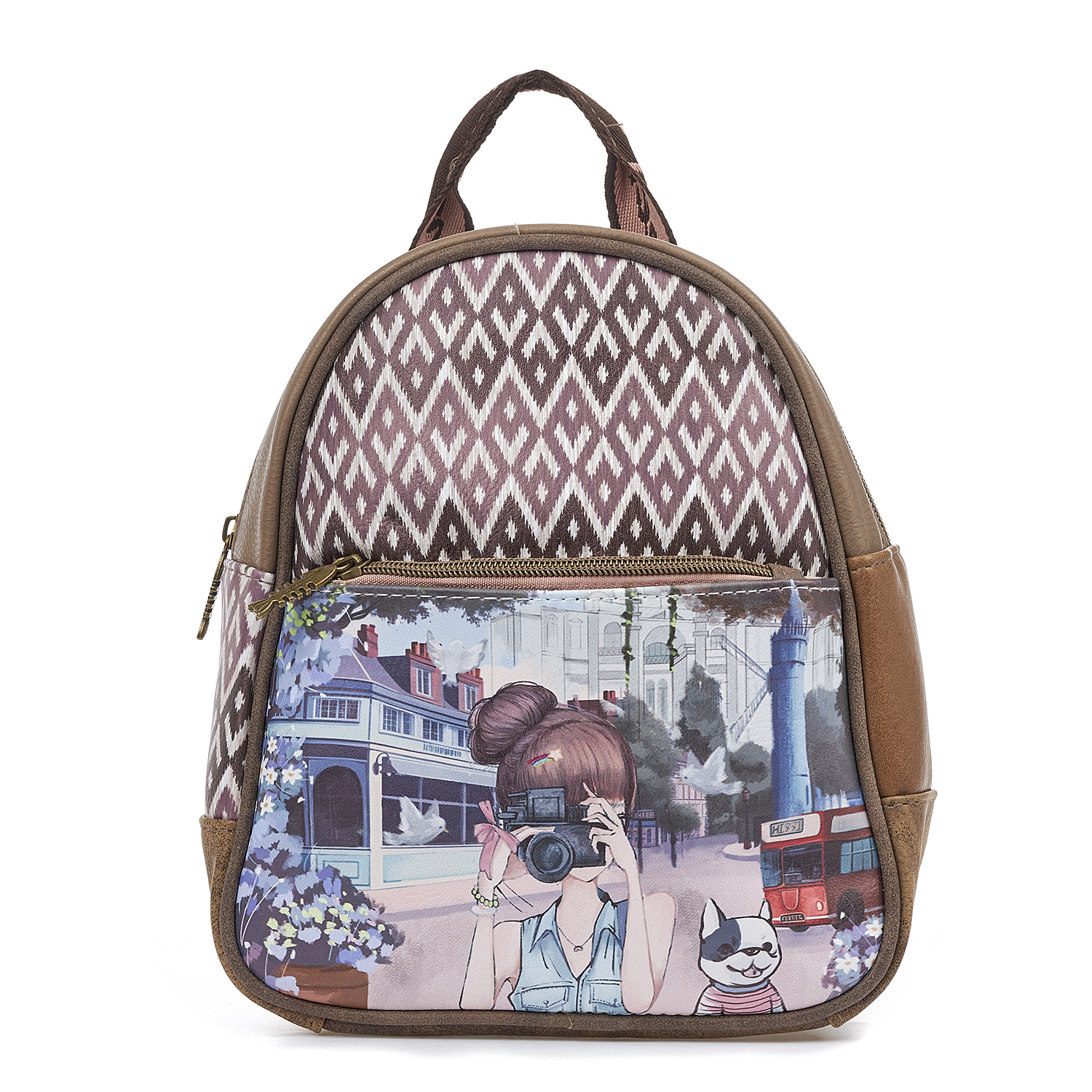 Γυναικεία Τσάντα Πλάτης Μικρού μεγέθους Sweet Candy CGCB840-11 autobus Γυναικεία Τσάντα Πλάτης Μικρού μεγέθους Sweet Candy CGCB840-11 autobus