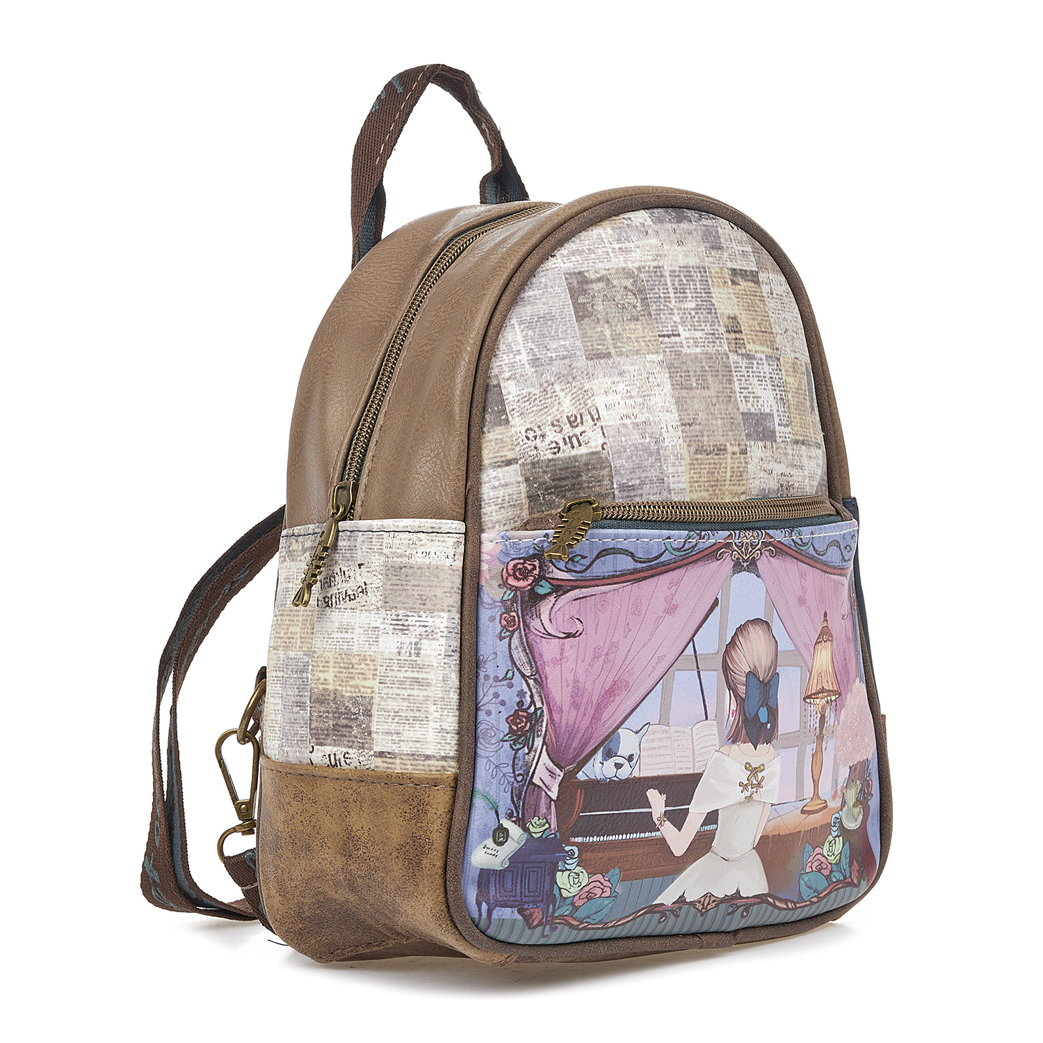 Γυναικεία Τσάντα Πλάτης Μικρού μεγέθους Sweet Candy CGCB840-11 piano Γυναικεία Τσάντα Πλάτης Μικρού μεγέθους Sweet Candy CGCB840-11 piano