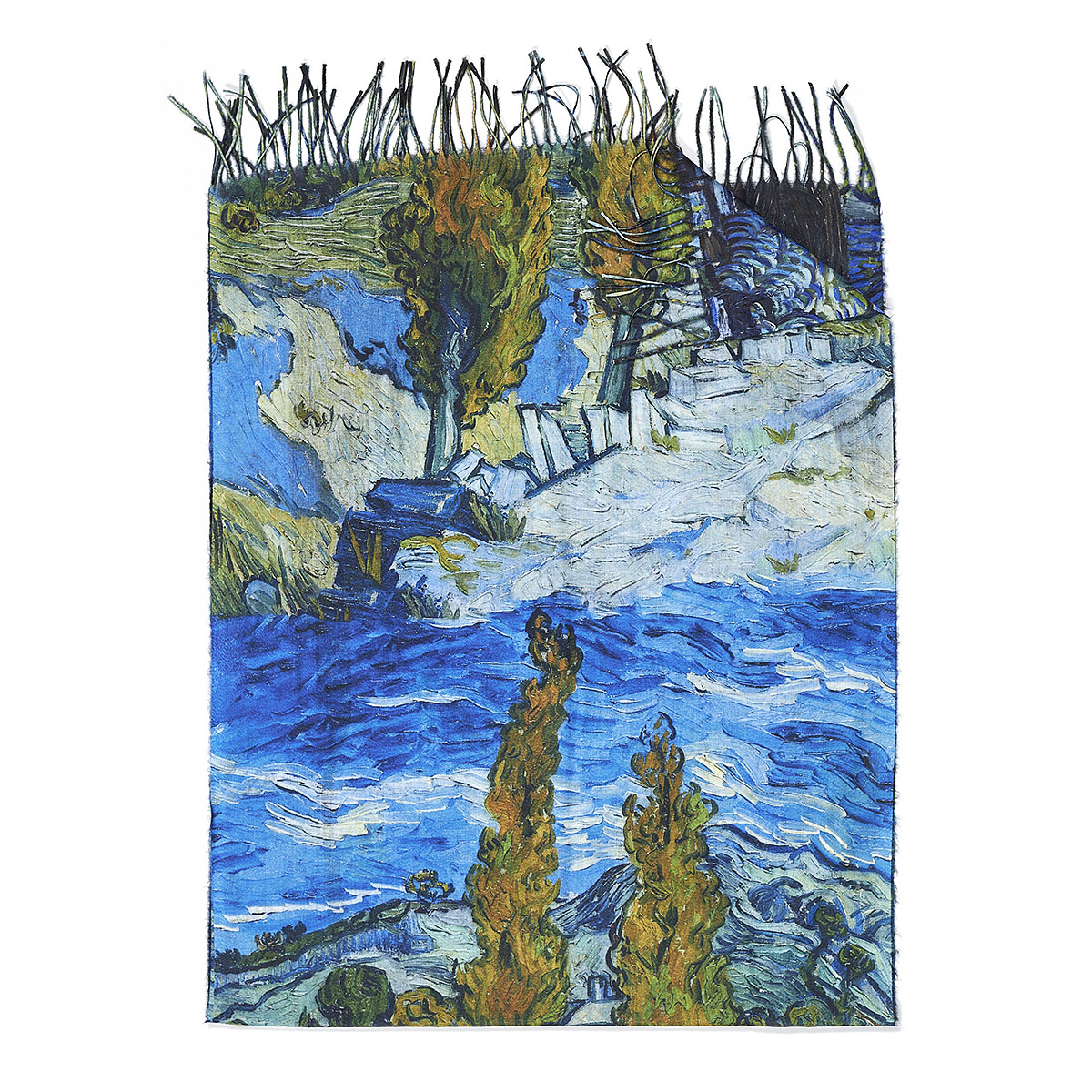 Sequoia Γυναικεία Πασμίνα Διπλής Όψης Starry Night 06-19 μπλε