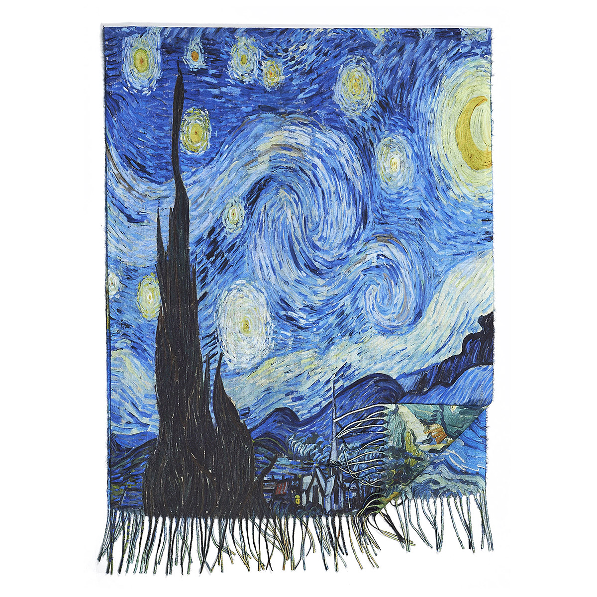 Sequoia Γυναικεία Πασμίνα Διπλής Όψης Starry Night 06-19 μπλε