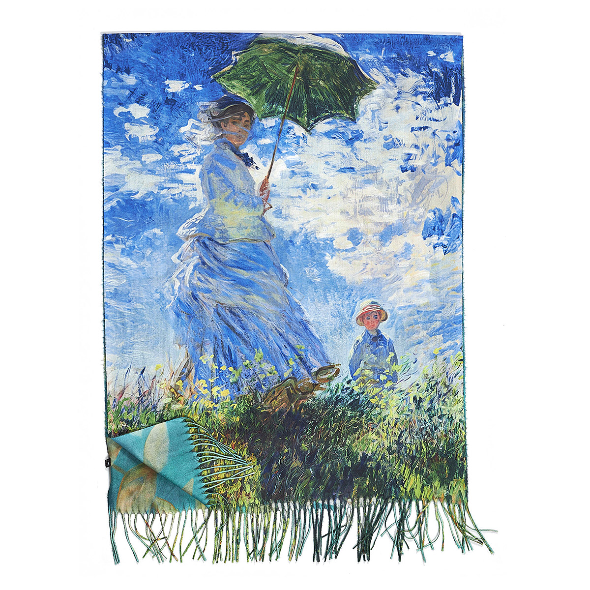 Sequoia Γυναικεία Πασμίνα Διπλής Όψης Claude Monet Woman With A Parasol multi color