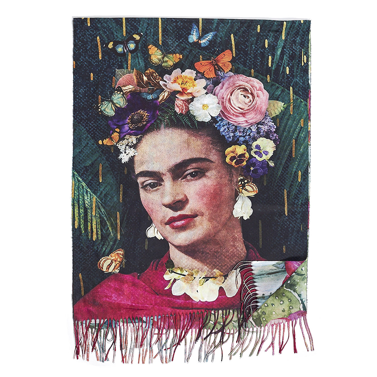 Sequoia Γυναικεία Πασμίνα Διπλής Όψης Frida kahlo 06-17 multi color