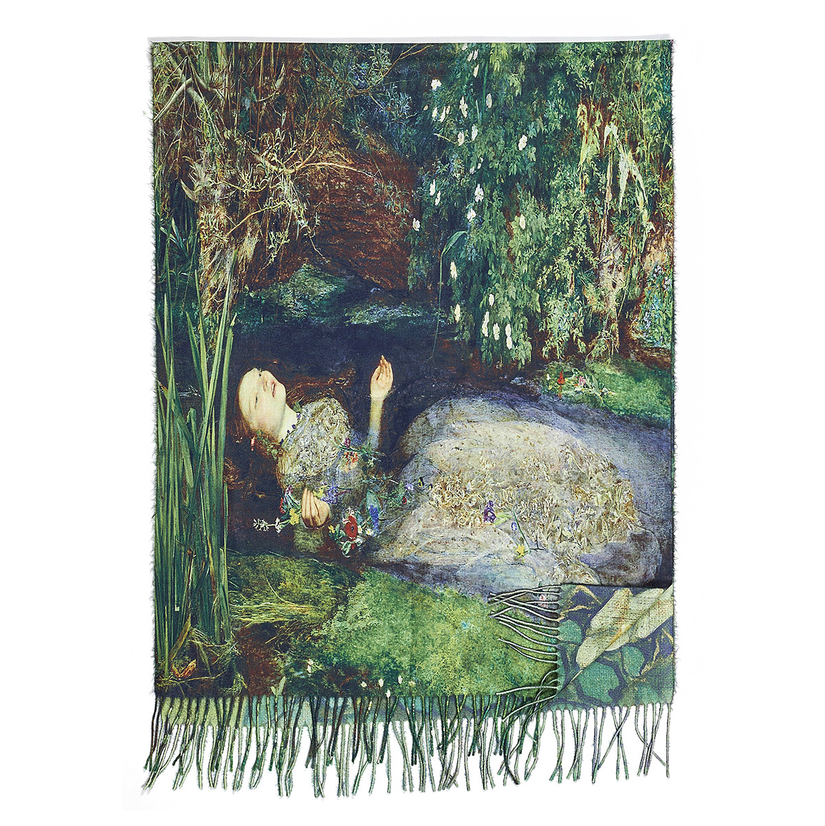 Sequoia Γυναικεία Πασμίνα Διπλής Όψης Ophelia Sir John Everett Millais 06-21 multi color