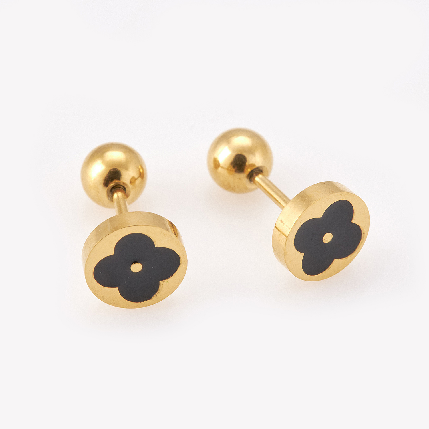 Sequoia Παιδικό Υποαλλεργικό Επιχρυσωμένο Ατσάλινο Σκουλαρίκι