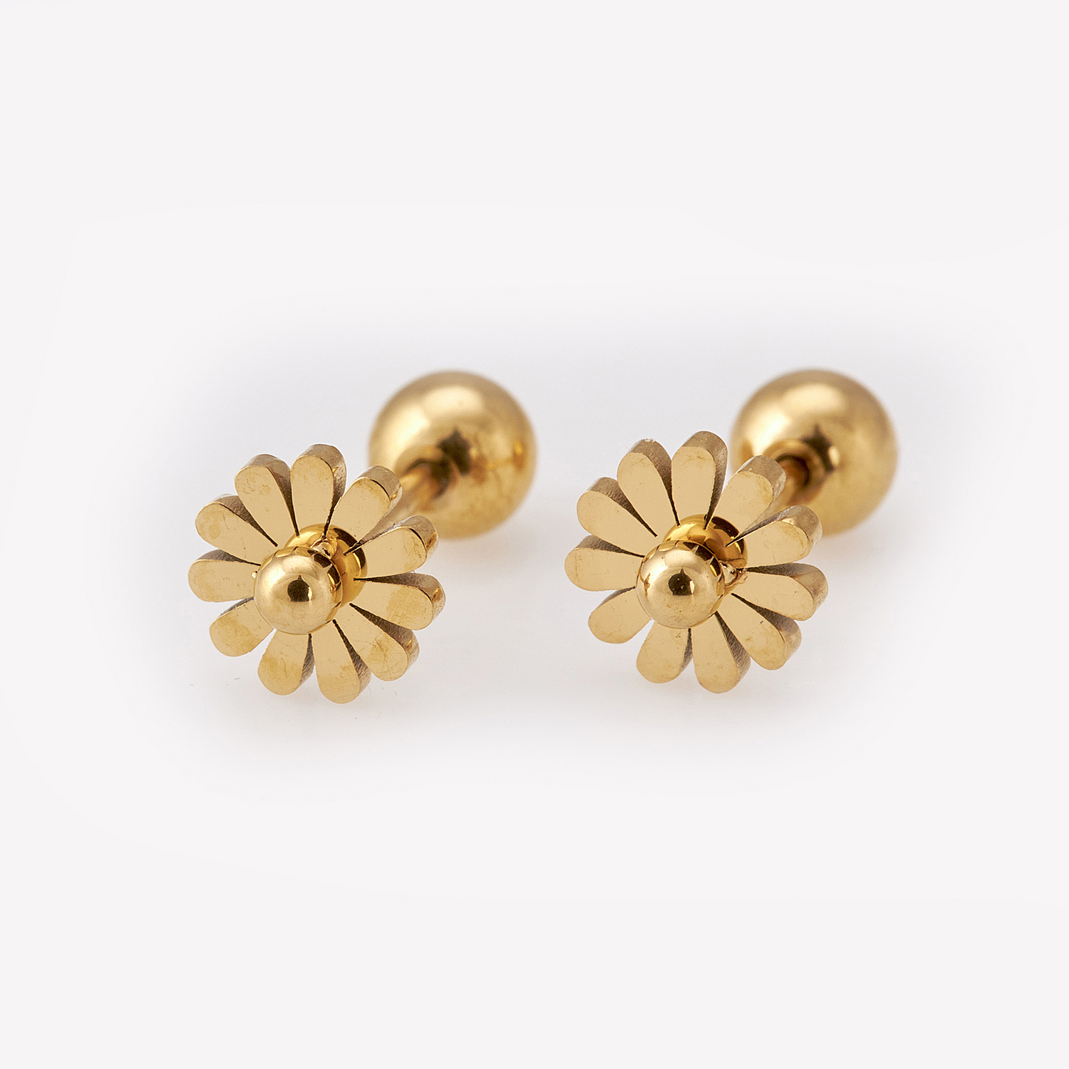 Sequoia Παιδικό Υποαλλεργικό Επιχρυσωμένο Ατσάλινο Σκουλαρίκι