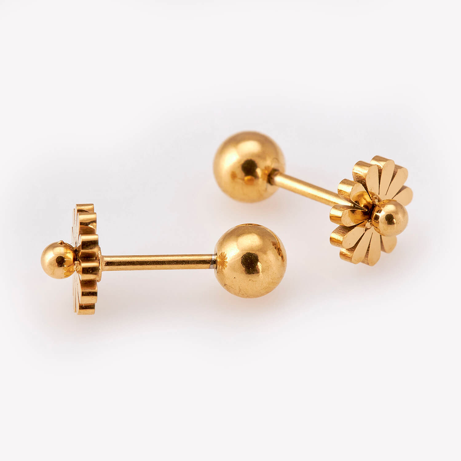 Sequoia Παιδικό Υποαλλεργικό Επιχρυσωμένο Ατσάλινο Σκουλαρίκι