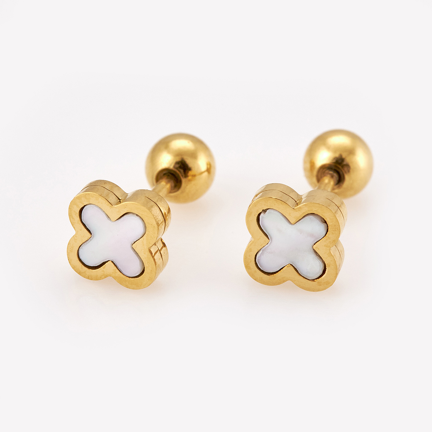 Sequoia Παιδικό Υποαλλεργικό Επιχρυσωμένο Ατσάλινο Σκουλαρίκι