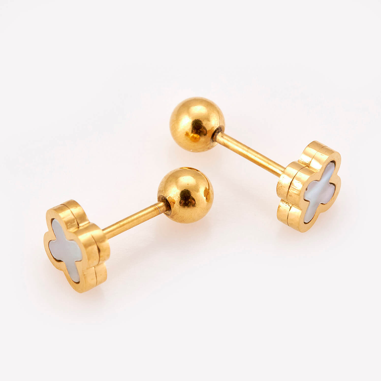 Sequoia Παιδικό Υποαλλεργικό Επιχρυσωμένο Ατσάλινο Σκουλαρίκι