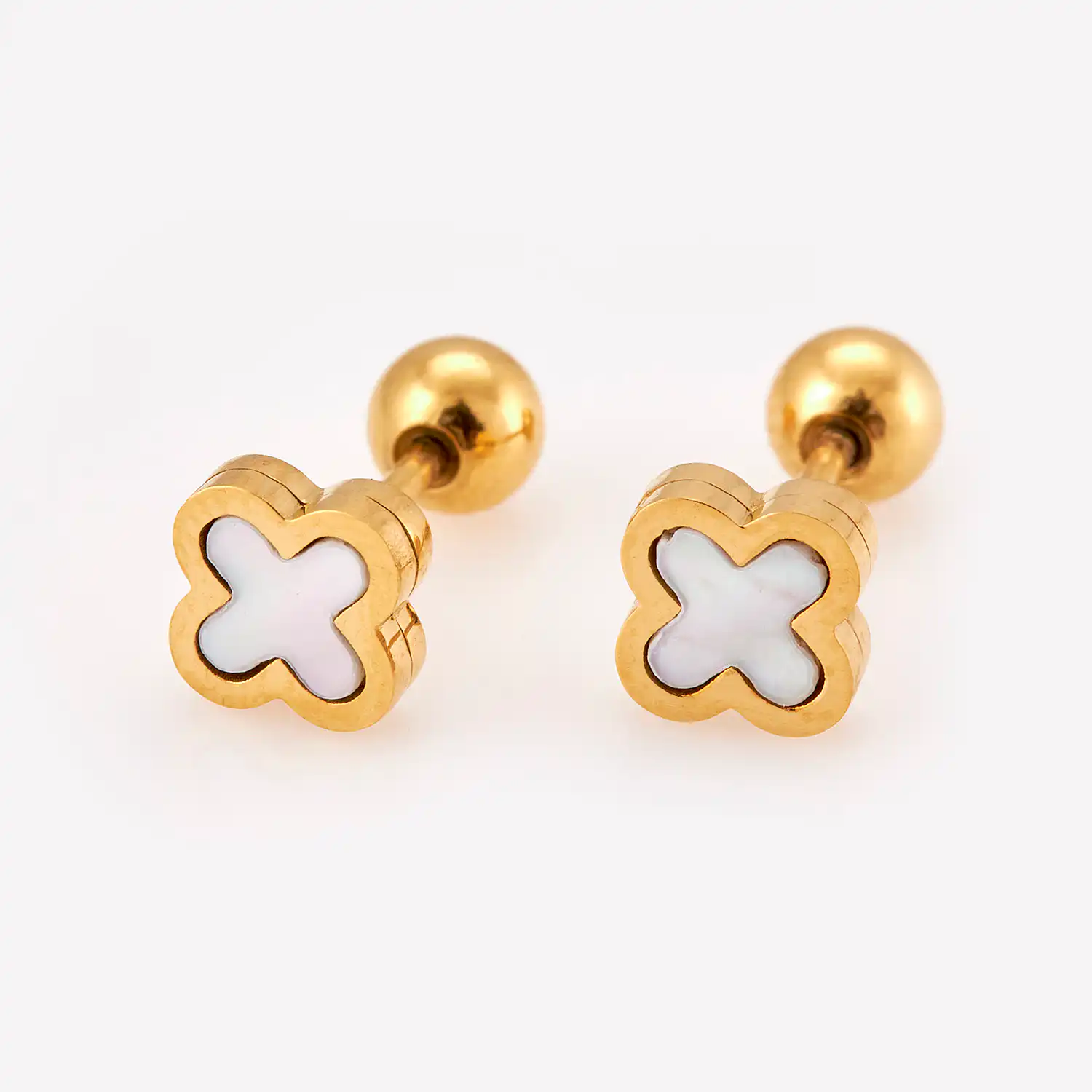 Sequoia Παιδικό Υποαλλεργικό Επιχρυσωμένο Ατσάλινο Σκουλαρίκι