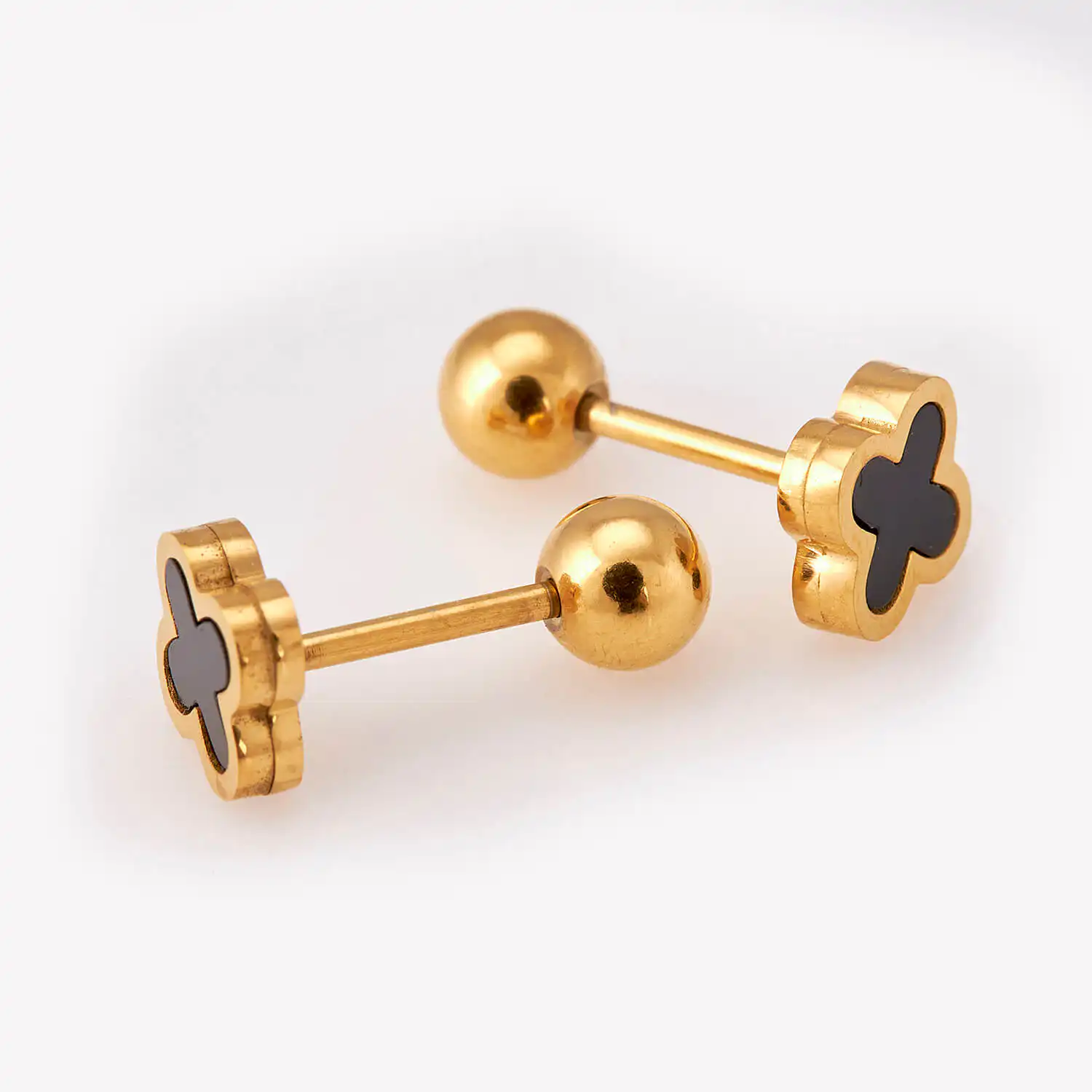 Sequoia Παιδικό Υποαλλεργικό Επιχρυσωμένο Ατσάλινο Σκουλαρίκι