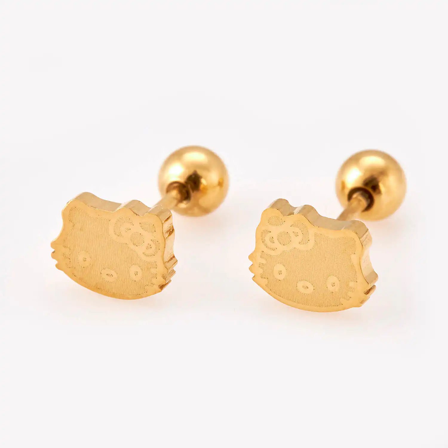 Sequoia Παιδικό Υποαλλεργικό Επιχρυσωμένο Ατσάλινο Σκουλαρίκι