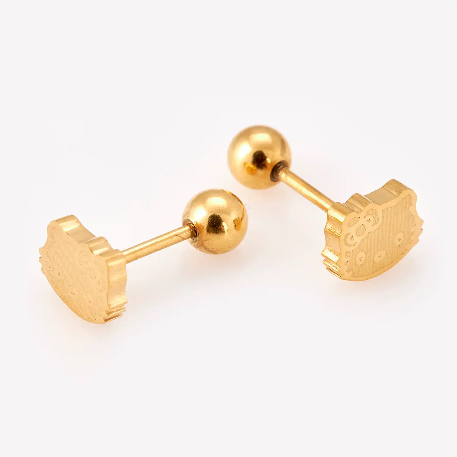 Sequoia Παιδικό Υποαλλεργικό Επιχρυσωμένο Ατσάλινο Σκουλαρίκι