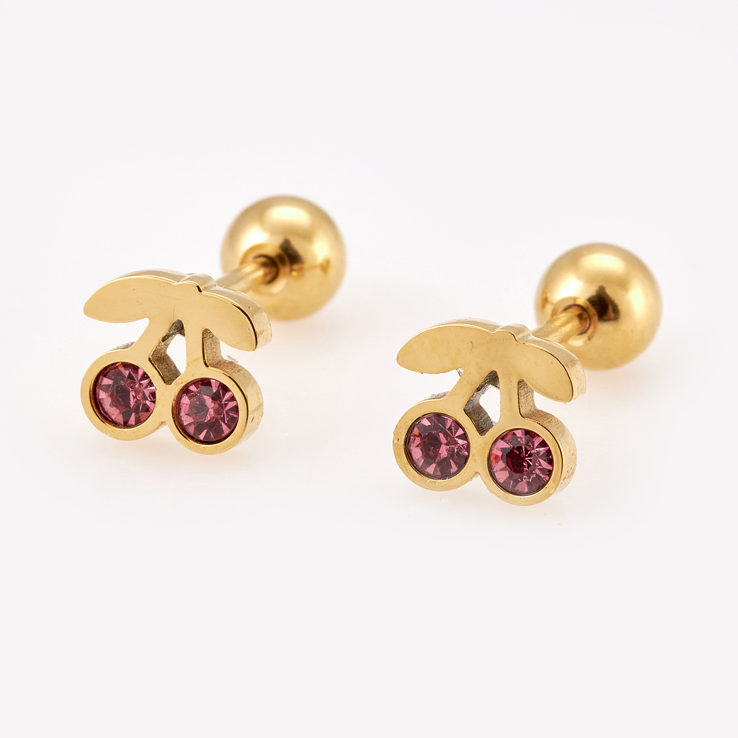 Sequoia Παιδικό Υποαλλεργικό Επιχρυσωμένο Ατσάλινο Σκουλαρίκι