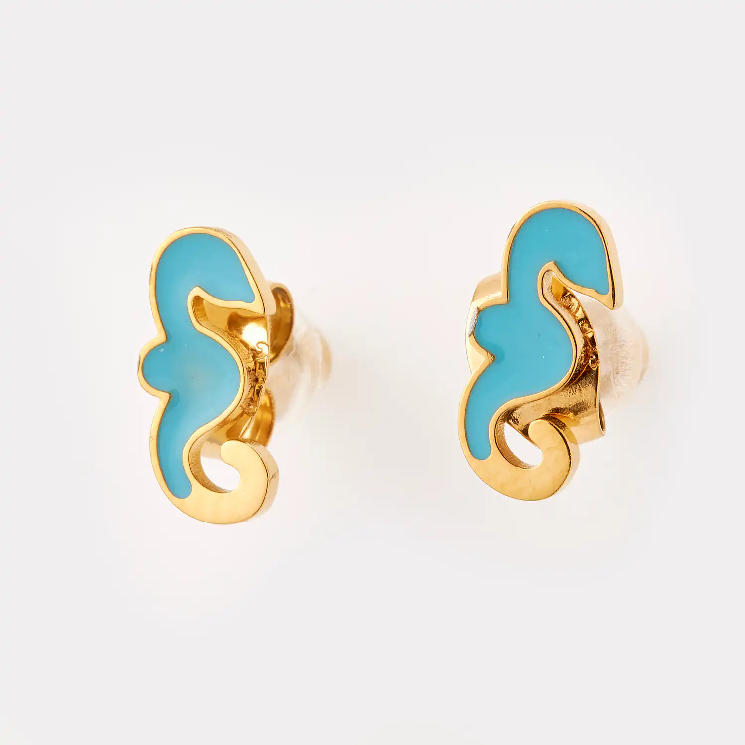 Sequoia Παιδικό Υποαλλεργικό Επιχρυσωμένο Ατσάλινο Σκουλαρίκι Ιππόκαμπος