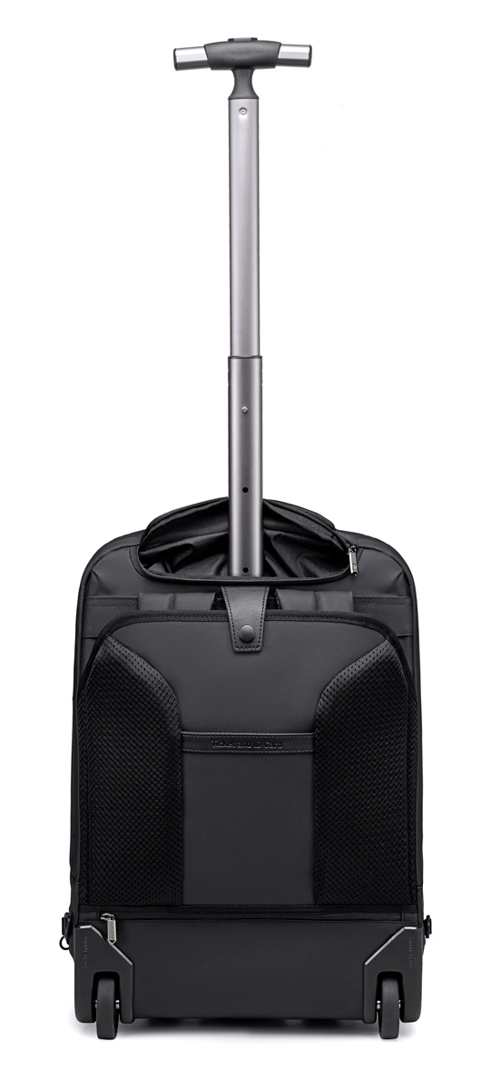 ARCTIC HUNTER τσάντα ταξιδίου LG00861 με θήκη laptop 15.6", τροχήλατη, 42L/54L, μαύρη