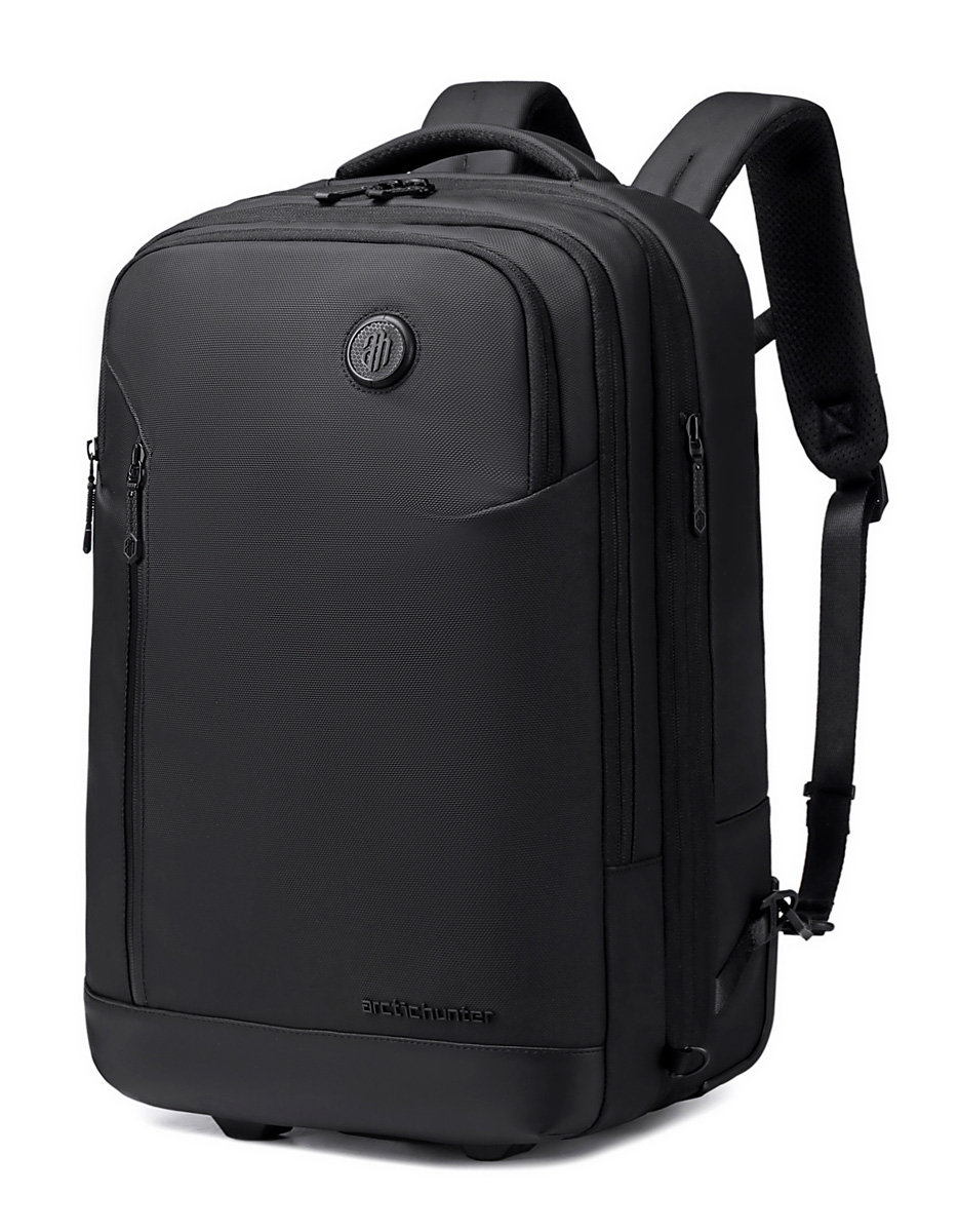 ARCTIC HUNTER τσάντα ταξιδίου LG00861 με θήκη laptop 15.6", τροχήλατη, 42L/54L, μαύρη