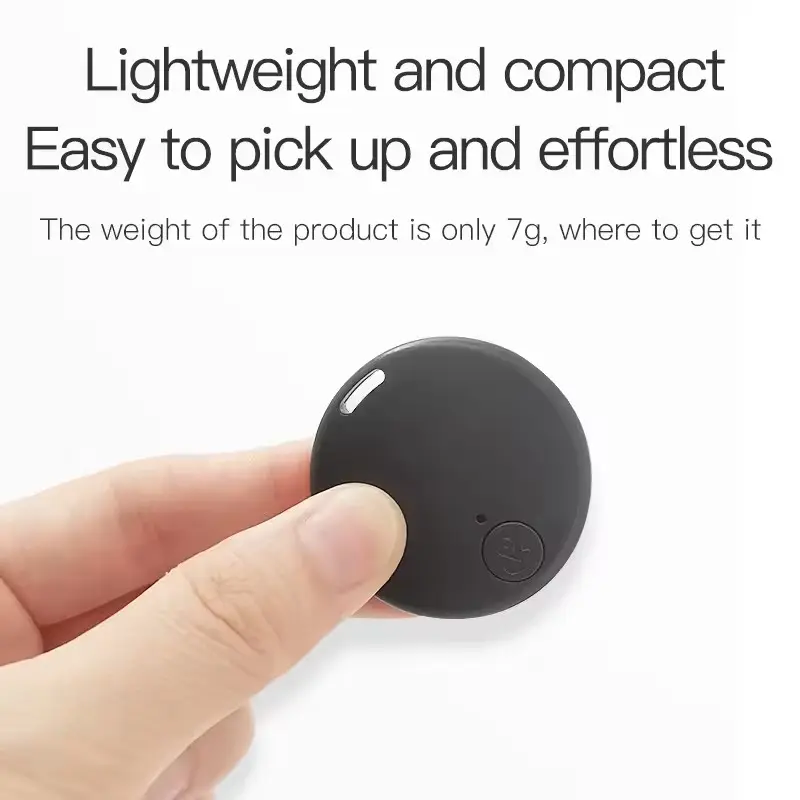 Mini Round Smart bluetooth GPS  Tracker Για κατοικίδια, παιδιά, ηλικιωμένους, αποσκευές & πολύτιμα αντικείμενα black